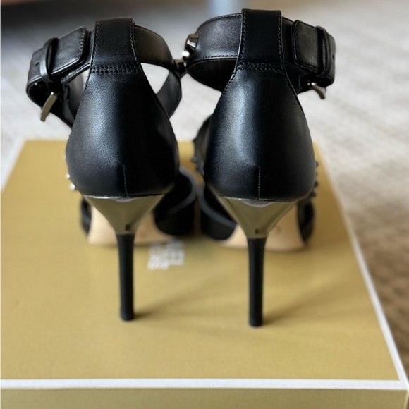 Michael Kors Black and Silver Studded Heels - Picture 3 of 3